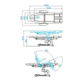 Kozmetična miza 708AS | 3 x motor | AS9095