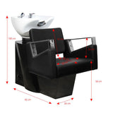 Frizerski umivalnik - AS 9229 - črn