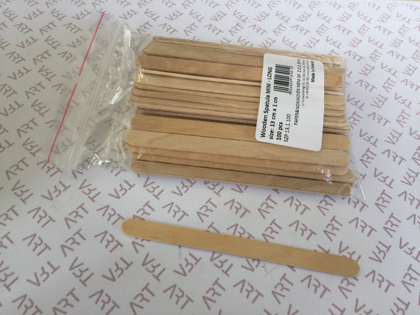 Lesene spatule - palčke 13 cm x 1 cm | 100 kosov |