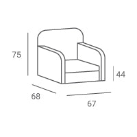 Naslonjač Milano (črn)