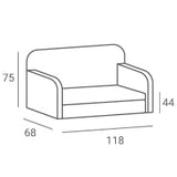 Sedežna garnitura Milano (črna)