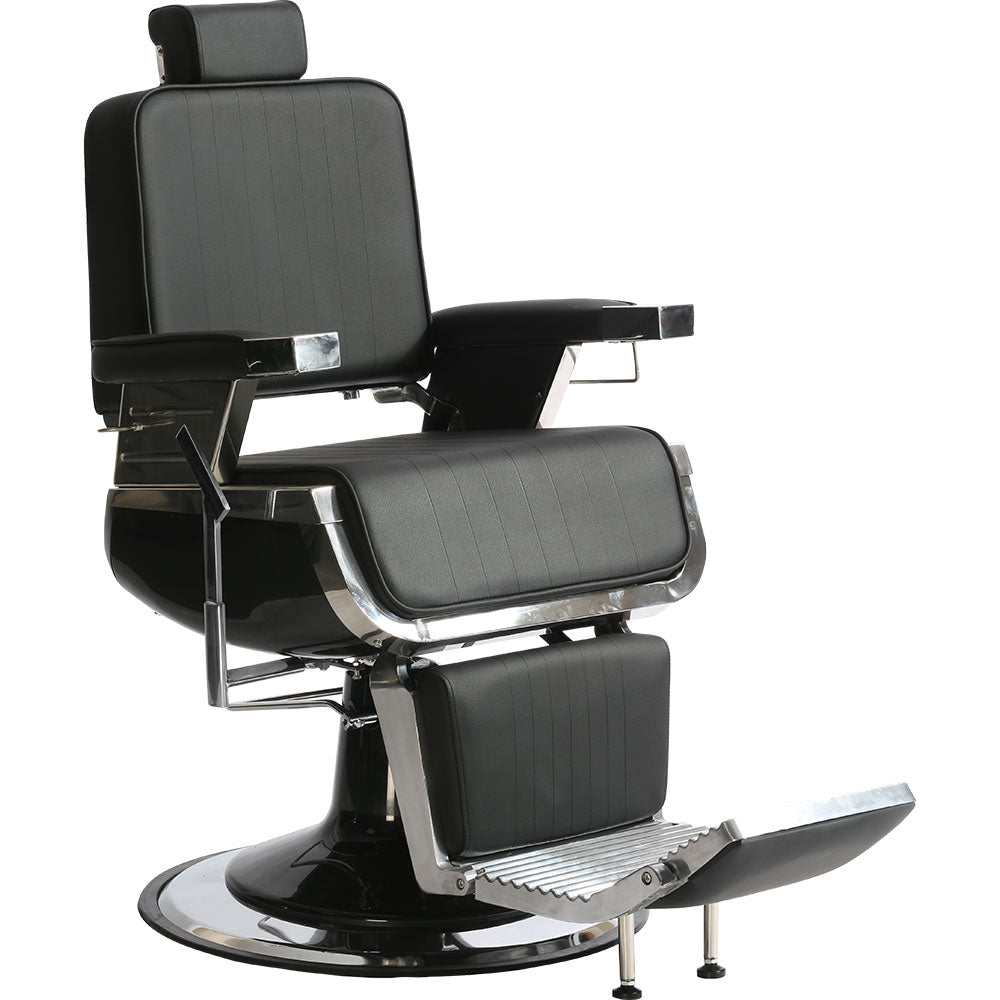 Brivski stol Dark (črno oblazinjenje)