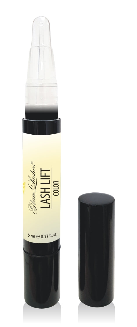 Barva za keratinsko vihanje trepalnic - črna GlamLashes 5ml