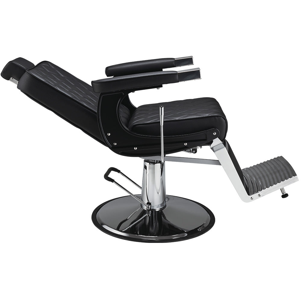 Brivski stol Duke (črno oblazinjenje)