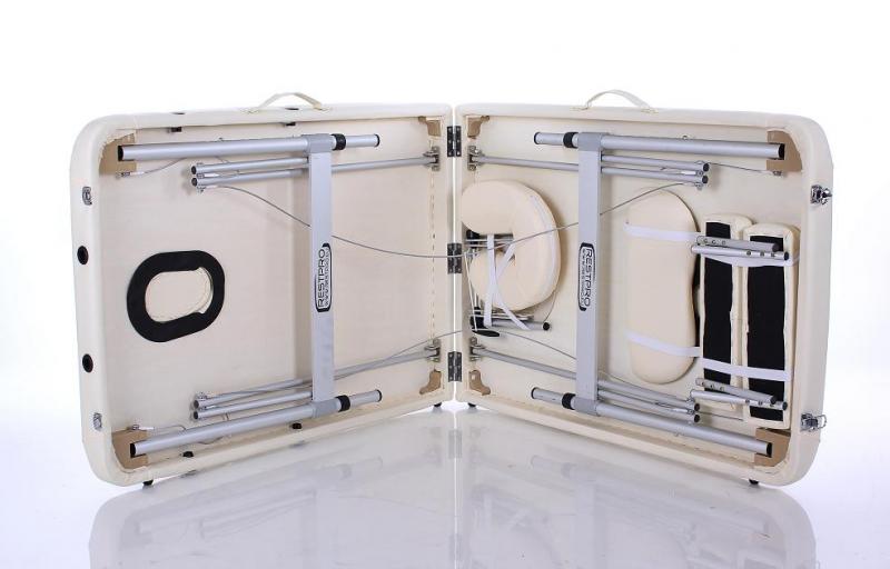 Aluminijasta prenosna masažna miza