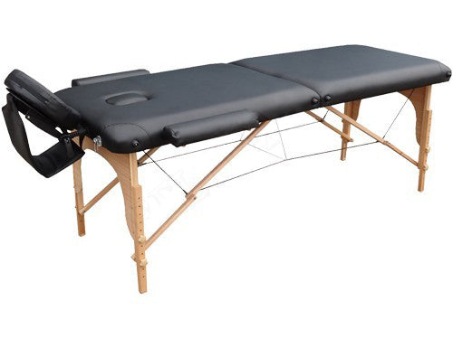 BELT 2-delna prenosna masažna miza - črna