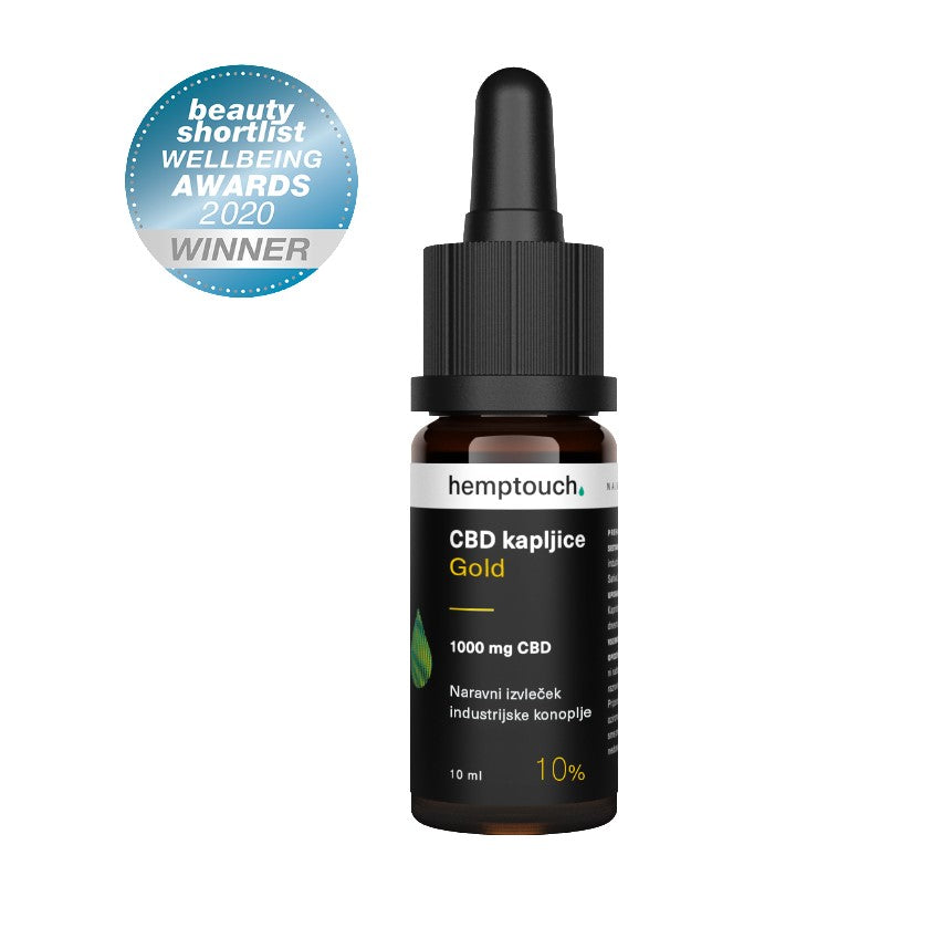 CBD kapljice Gold 1000mg CBD Hemptouch 10ml (10%)