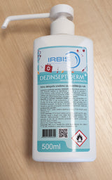 DEZINSEPT DERM+ 500 ml  - alkoholno sredstvo za roke s pumpico