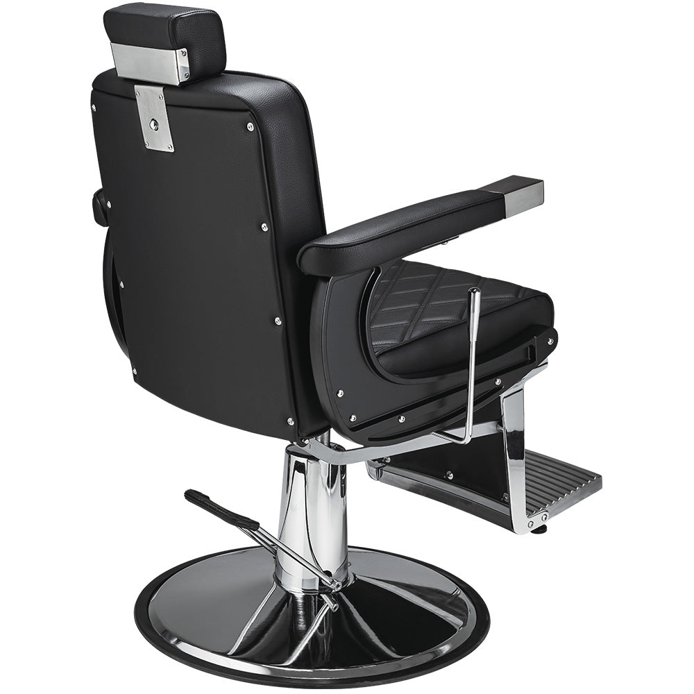 Brivski stol Duke (črno oblazinjenje)