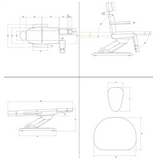 Električni pedikerski stol Solstice - bel - 3x motor