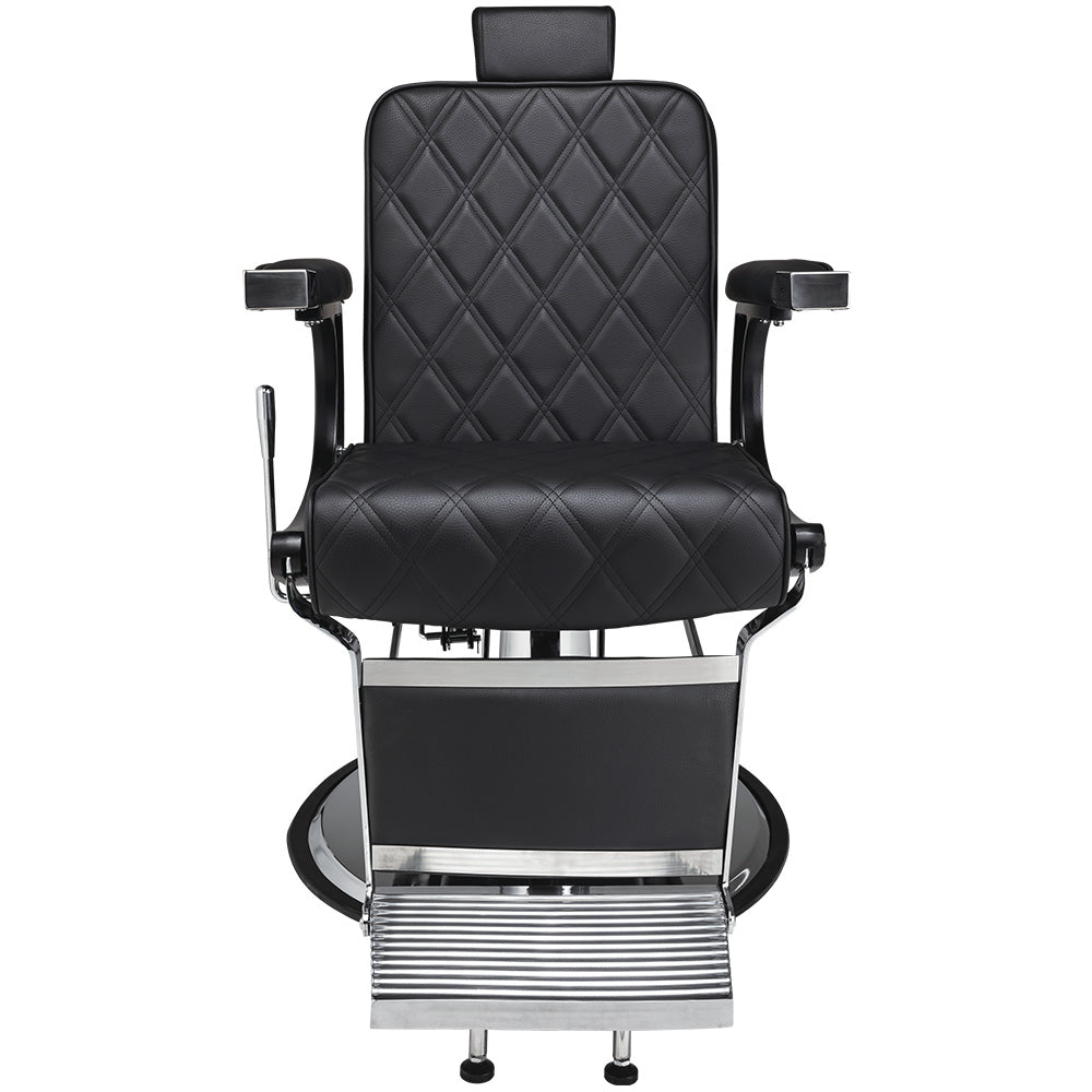 Brivski stol Duke (črno oblazinjenje)