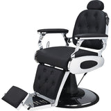 Brivski stol Lion (črno oblazinjenje)