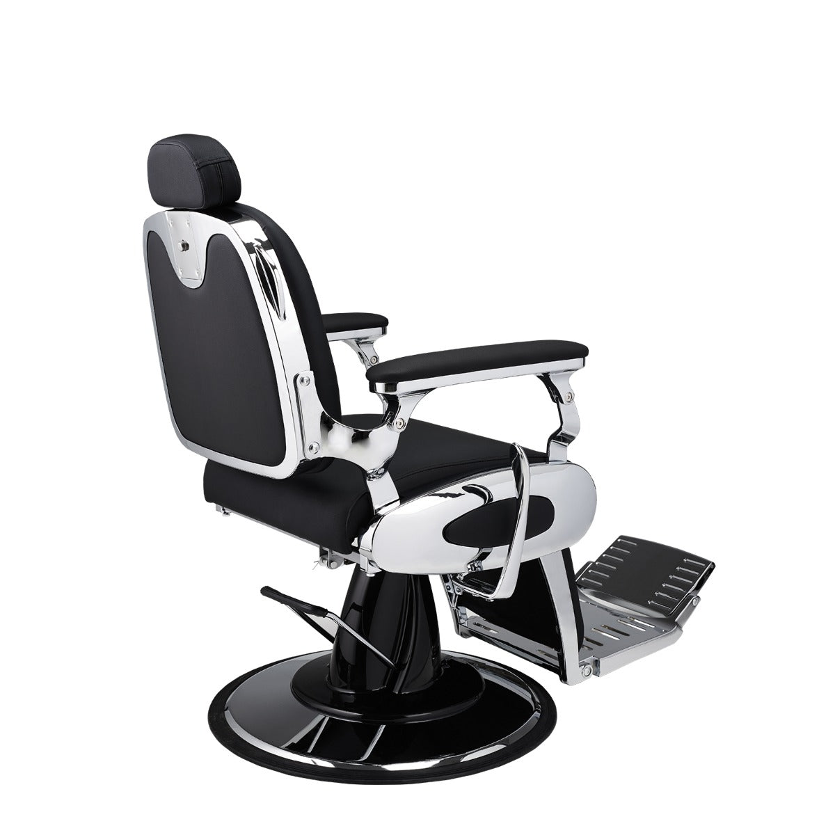 Brivski stol Lion (črno oblazinjenje)