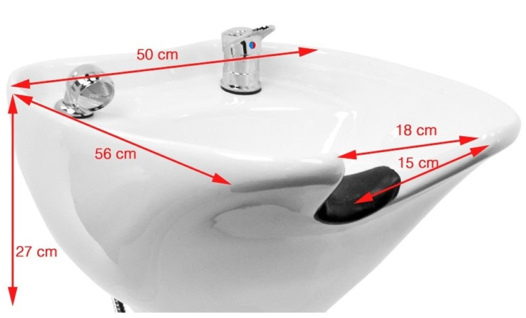 Frizerski umivalnik - AS 0421a - bel