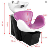 Frizerski umivalnik - AS 9224a - vijolčen bel