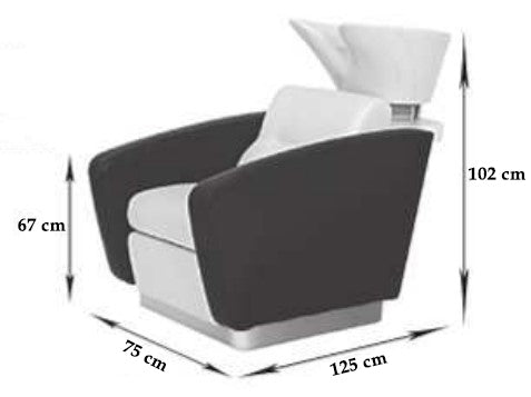 Frizerski umivalnik - Rialto dimenzije