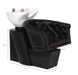 Frizerski umivalnik Londyn - črn dimenzije