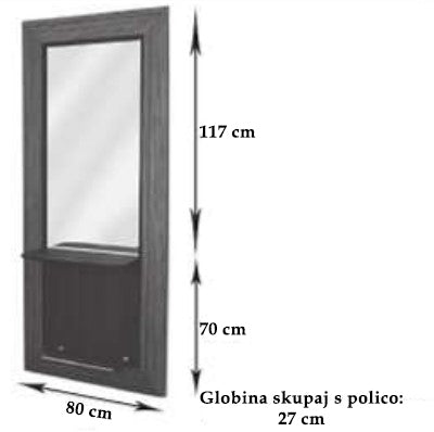 Frizersko ogledalo - Wega dimenzije