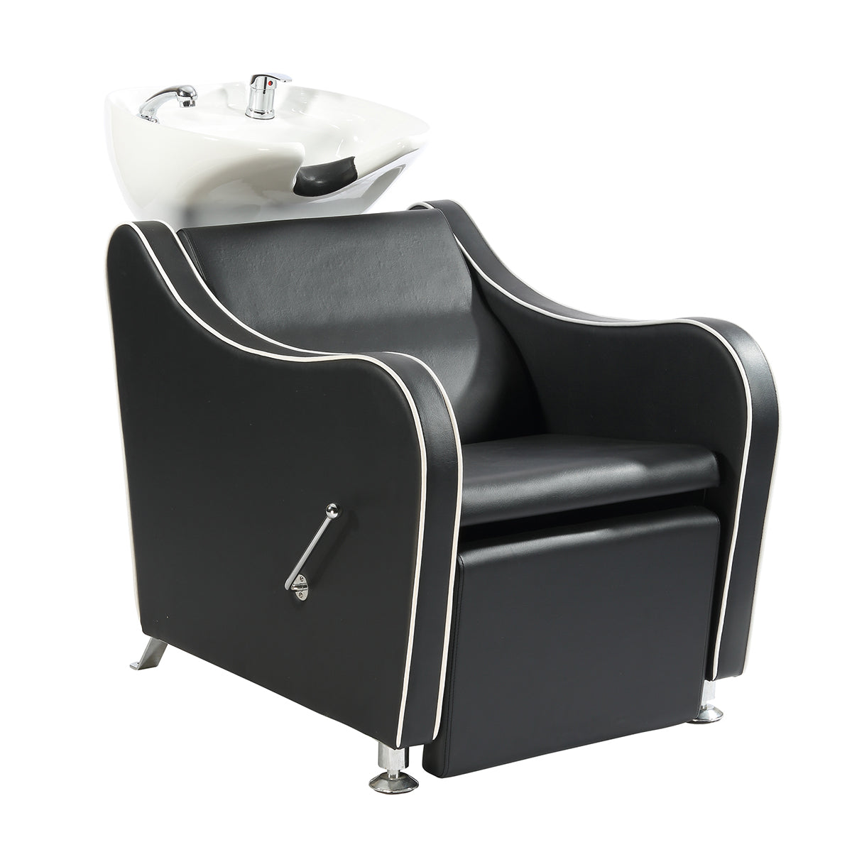 Usnjen frizerski umivalnik z ekološkim usnjem