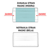 Higienska maska za obraz - 3 slojna | 50 kos
