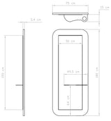 Ogledalo za frizerski salon KEEW bele barve - razstavni eksponat