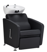 Frizerski umivaonik Komfort | crna presvlaka, bijela keramika