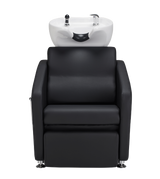 Frizerski umivaonik Komfort | crna presvlaka, bijela keramika