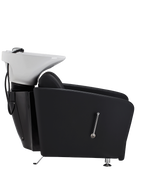 Frizerski umivaonik Komfort | crna presvlaka, bijela keramika