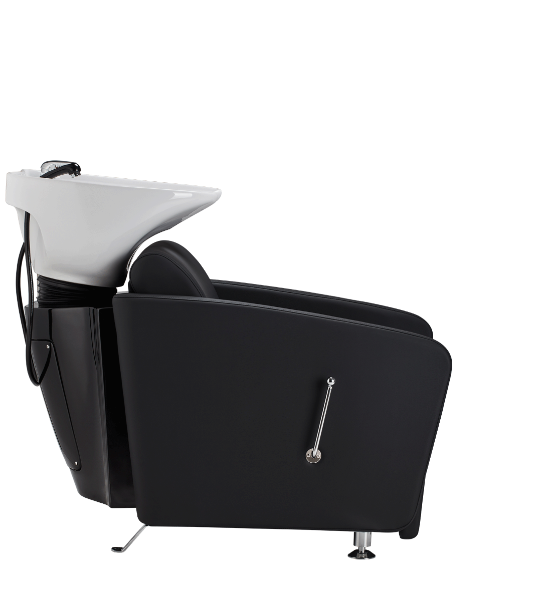 Frizerski umivaonik Komfort | crna presvlaka, bijela keramika