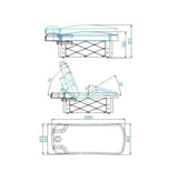 Masažna kozmetična SPA miza Kristal - rjava