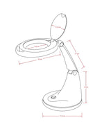 Povečevalna lupa z 5x LED