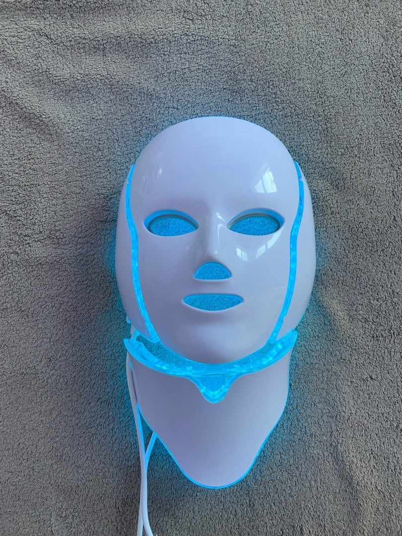 LED obrazna maska s fototerapijo - svetlo modra LED