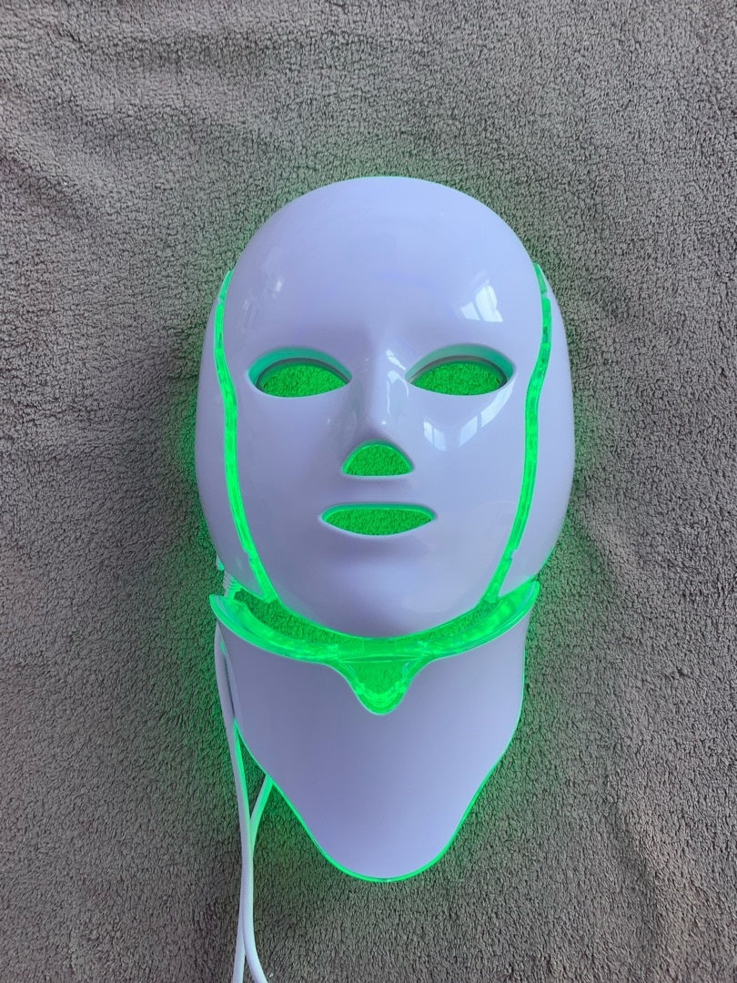 LED obrazna maska s fototerapijo - zelena LED