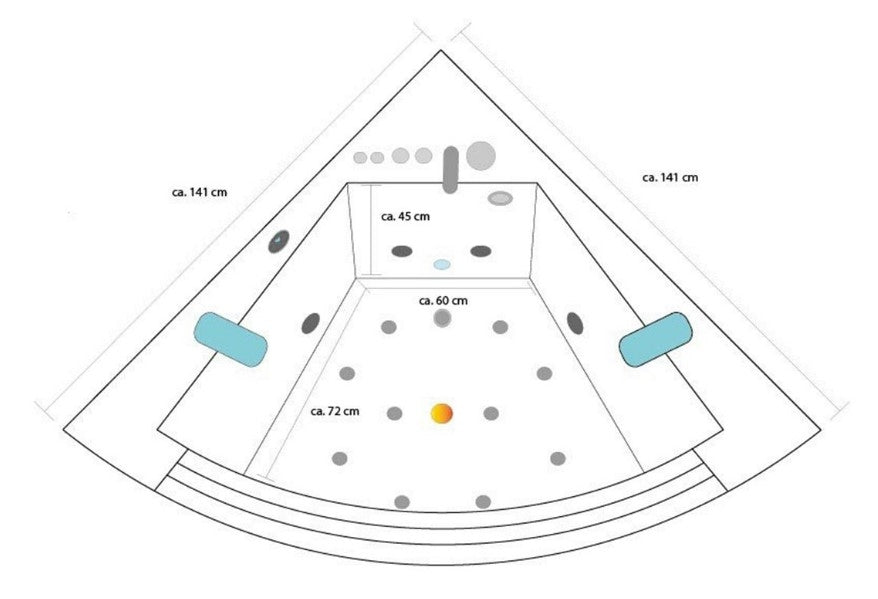 Masažna kad ART - Miami dimenzije