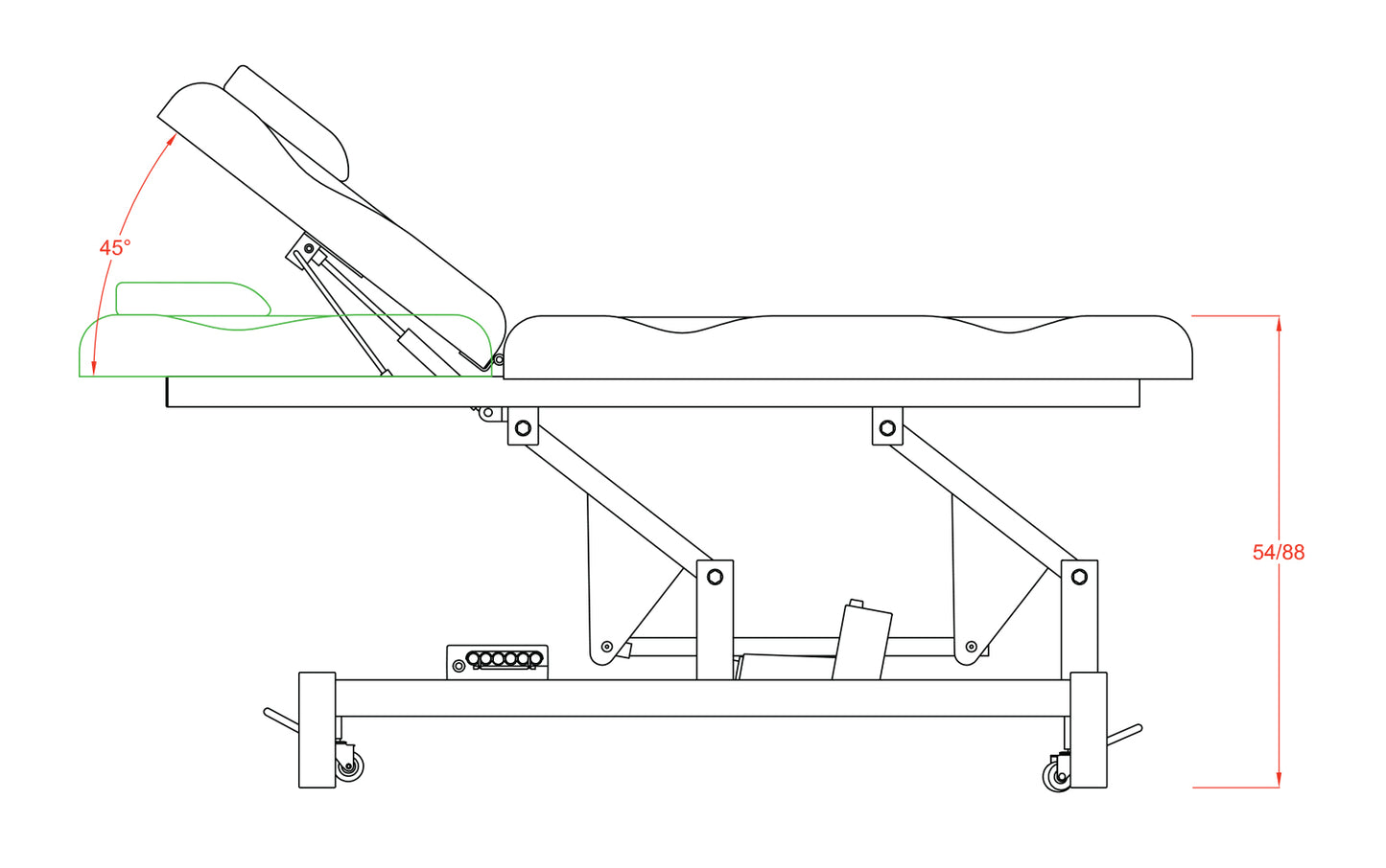 Masažna miza Fox-2212  Lumb 