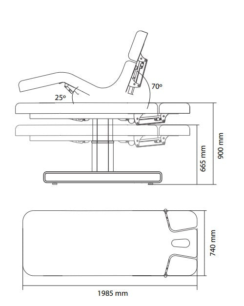 Električna SPA masažna miza Nush | 3 motorji