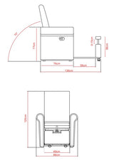 Stol za pedikuro 4200 | Pira | bel