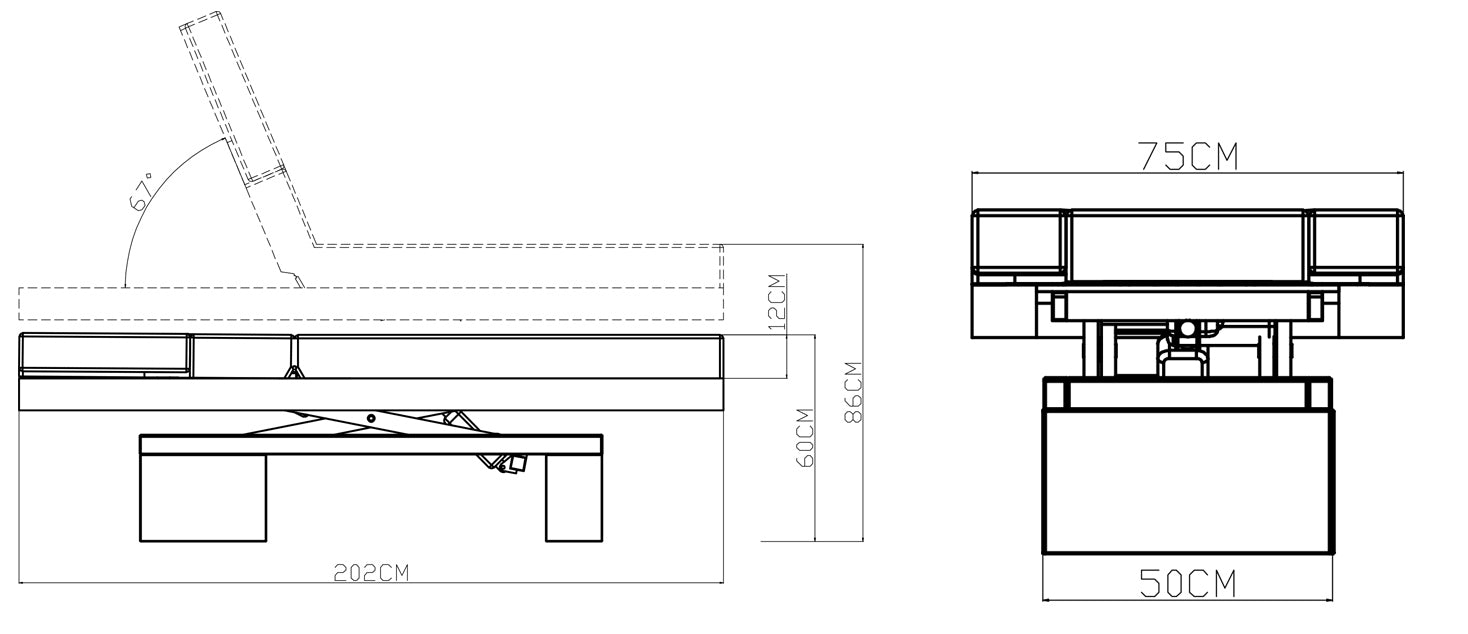 SPA miza CON-FORT z LED osvetlitvijo | 2x motor