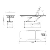 Dimenzije Swop masažna miza za začetnike