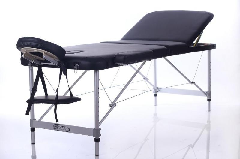 Tri delna aluminijasta prenosna masažna miza