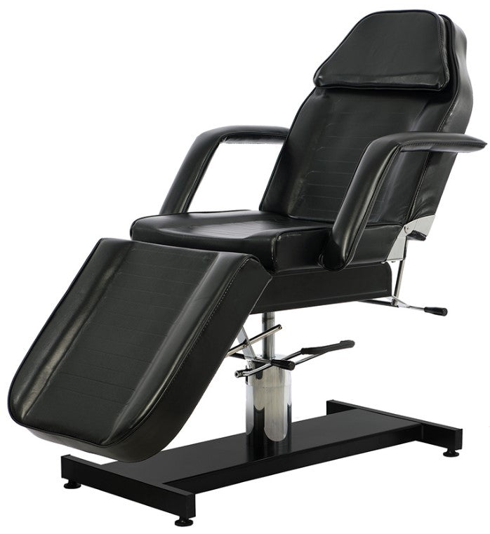 Tridelna kozmetična miza - Ment črno oblazinjenje