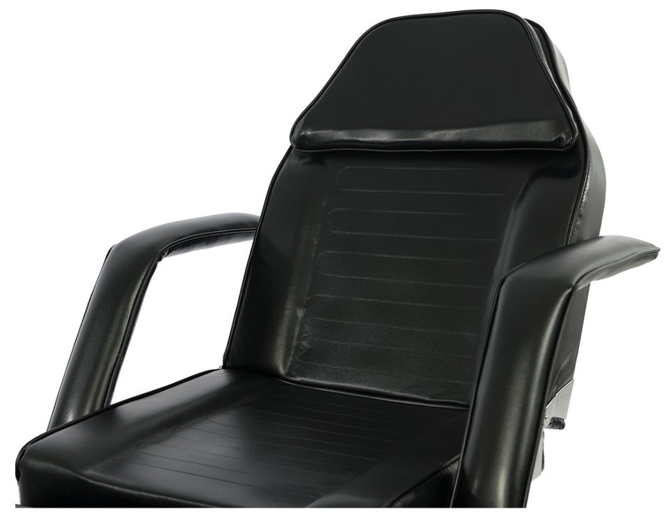 Tridelna kozmetična miza - Ment črno oblazinjenje