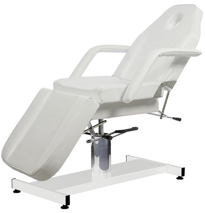 Tridelna kozmetična miza - Ment belo oblazinjenje